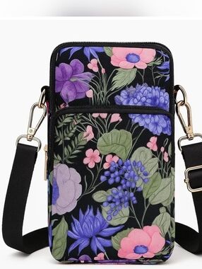 Crossbody Bag Phone Sleeve Concert Venue Bag Adjustable Strap Arm Wrist NWT